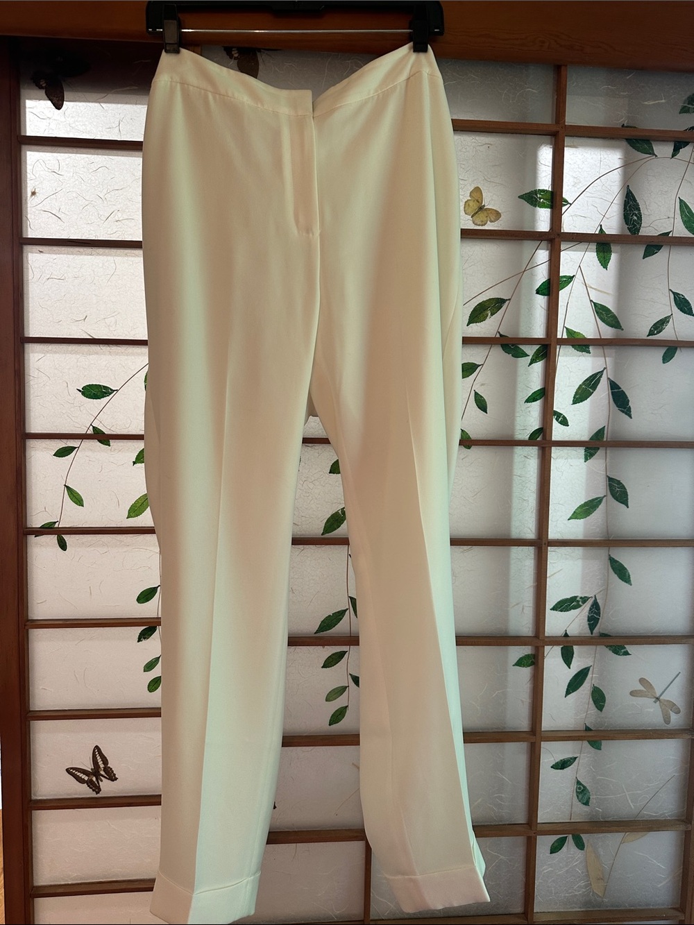 Lafayette Clinton 148 New York Ivory Straight-Leg Trousers